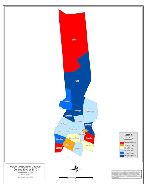 Herkimer and Oneida Counties Census Data Affiliate: Town and City Population Change Maps: 2000 ...