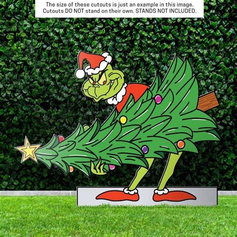 Grinch Steeling Christmas Tree Grinch Yard Decoration Grinch Yard