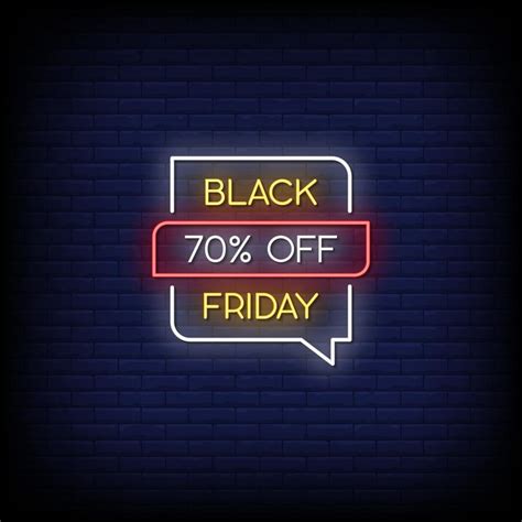 Black Friday Sale Neon Signs Style Text Vector 2187708 Vector Art at ...