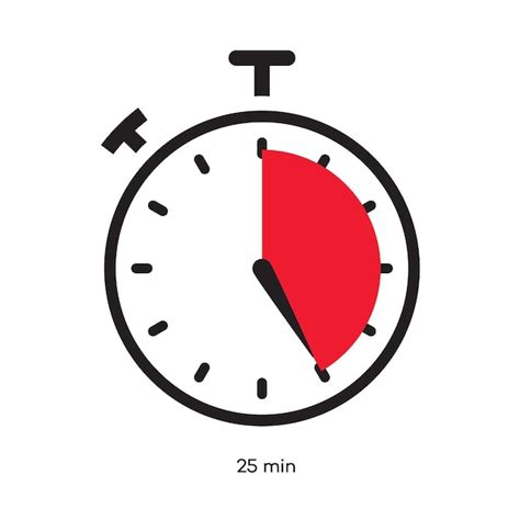 Premium Vector Timer 25 Minutes Symbol Color Style