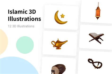 Premium Islamic 3D Illustration pack from Culture & Religion 3D Illustrations