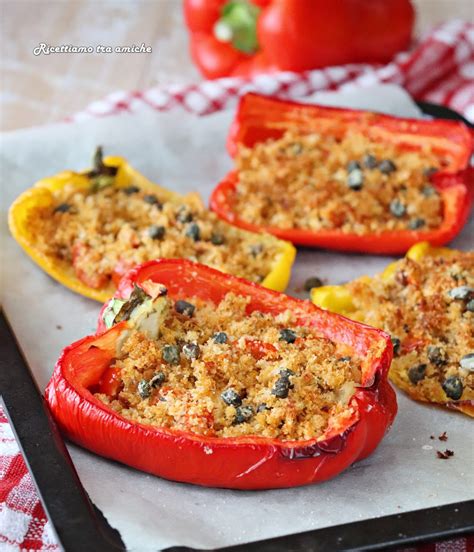 Peperoni Gratinati Ripieni Al Forno Ricetta Semplice E Veloce