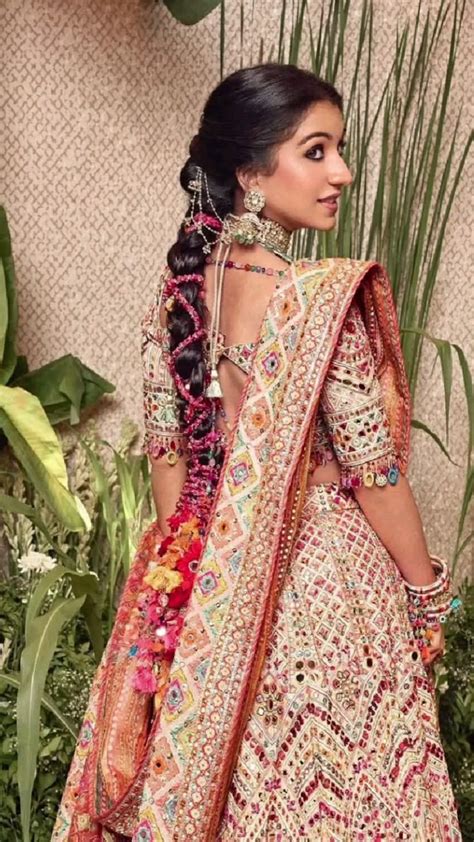 dazzling bride radhika merchants ambani wedding  gold lehenga