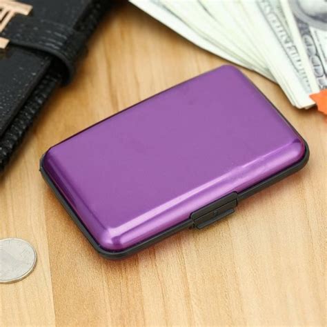 PORTE CARTE de Crédit en aluminium violet rangemet portable Cdiscount