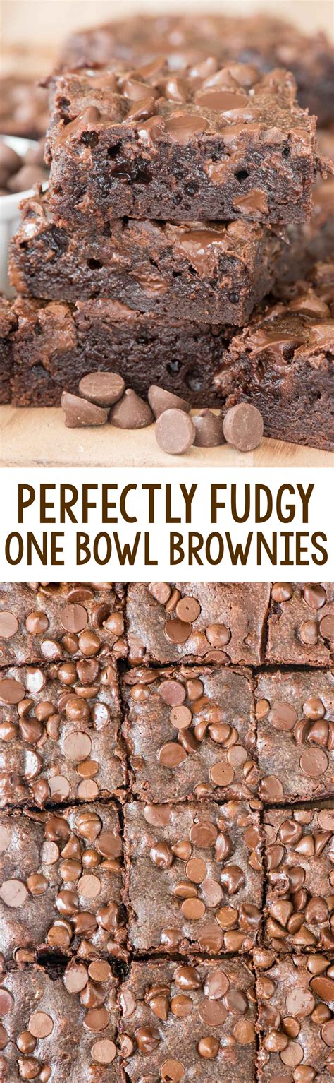 Perfectly Fudgy One Bowl Brownies Recipe One Bowl Brownies Brownie