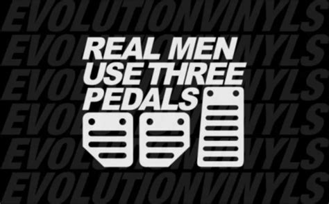 Real Men Use Three Pedals V Sticker Decal Drift Stance Jdm Illest