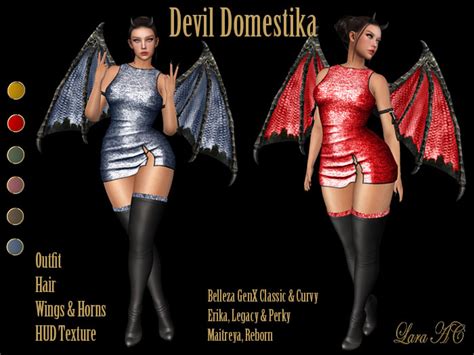 Second Life Marketplace Lara Ac Outfit Devil Domestika