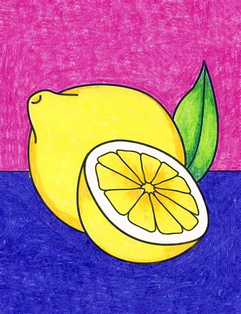 Easy How To Draw A Lemon Tutorial · Art Projects For Kids