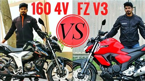 Apache 160 4v Bs6 Vs Yamaha Fz V3 Bs6 Which One Should You Buy Rev