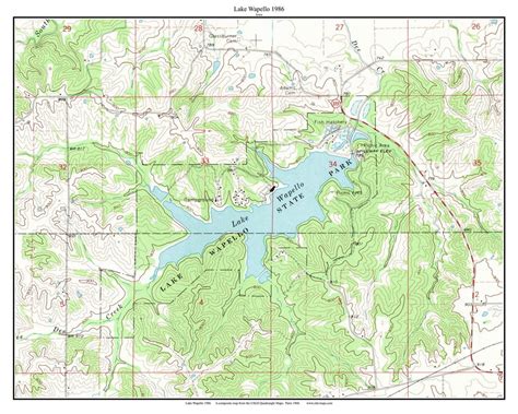 Lake Wapello 1968 Old Map Topo Custom Composite Usgs Reprint Iowa Etsy