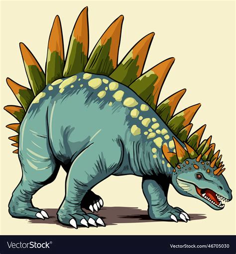 A Stegosaurus Dinosaur Royalty Free Vector Image