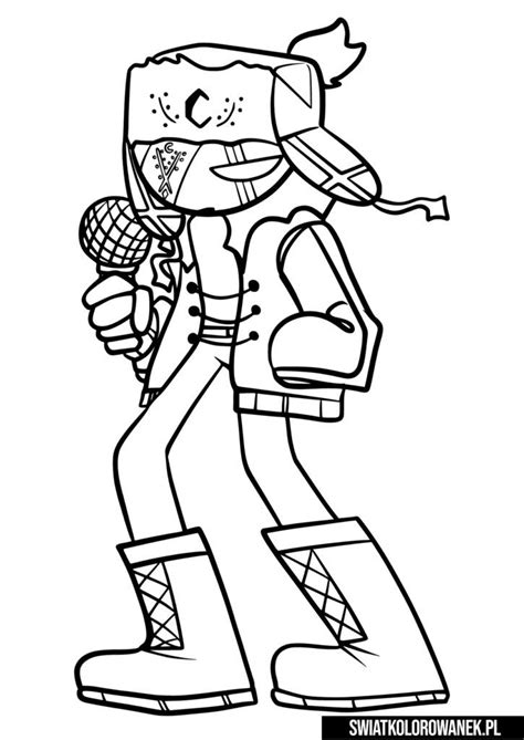 Friday Night Funkin Coloring Page FNF Coloring Pages Kolorowanki FNF