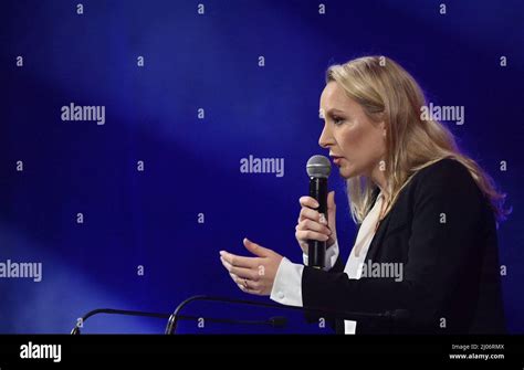 Far-right politician Marion Marechal Delivers her speech at a support