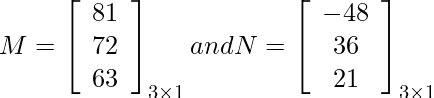 Column Matrix - Definition, Properties, Solved Examples, and FAQs