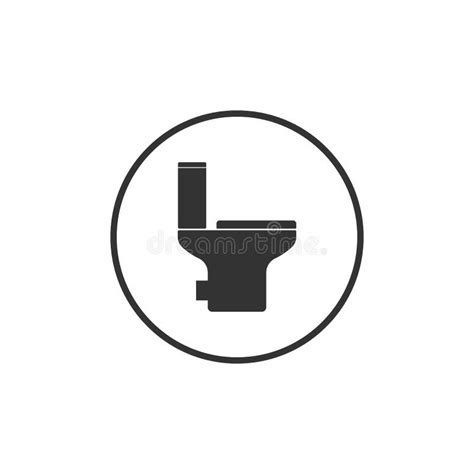 Lavabo Wc Icono Del Retrete Ejemplo Del Vector Dise O Plano