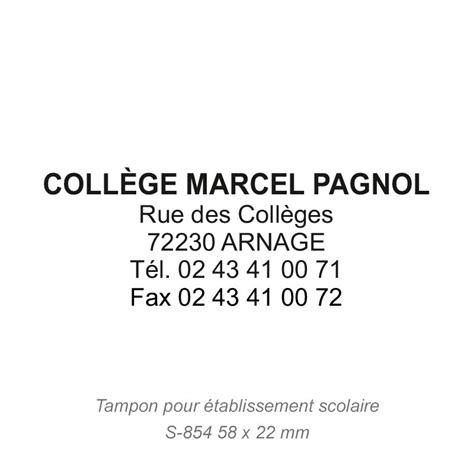 Tampon Adresse Etablissement Scolaire Tampons Du Mail