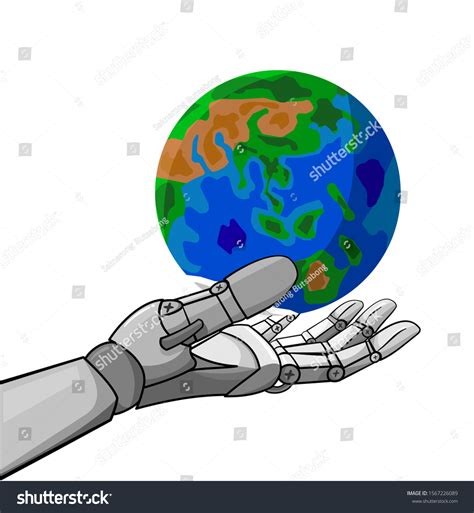 28 Robot Hand With Human Hand Protecting Circle Images Stock Photos