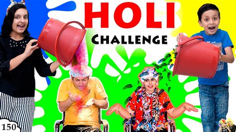 holi challenge  festival  colors family comedy mom  dad ep