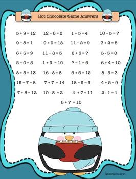 Free Downloads Penguin Winter Math Game! Addition and Subtraction!