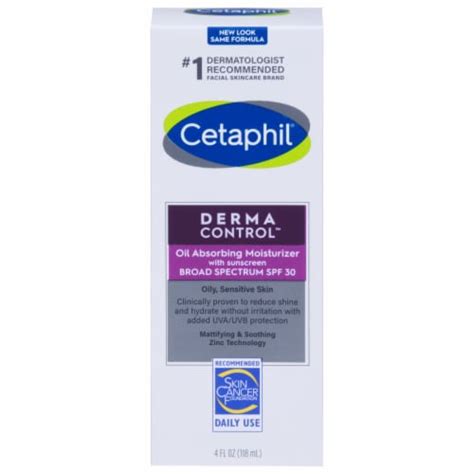 Cetaphil Derma Control Spf Oil Absorbing Daily Moisturizer Fl