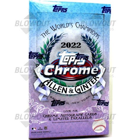 2022 Topps Allen And Ginter Chrome Baseball Hobby 12 Box Case