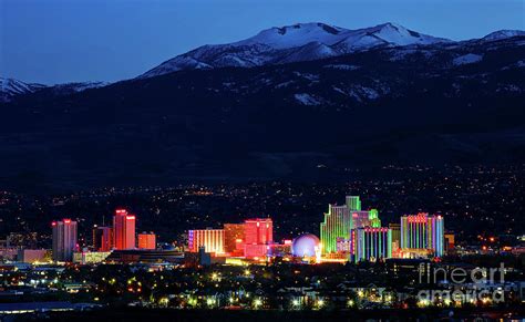 Reno At The Base Of The Sierra Nevada Mountains Photograph By Denis