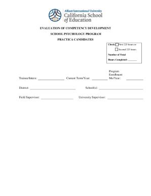 Fillable Online Practicum Internship Evaluation Form Fax Email Print