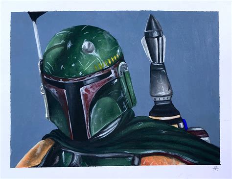 Art Collectibles Painting Boba Fett Painting Spray Paint Etna Pe