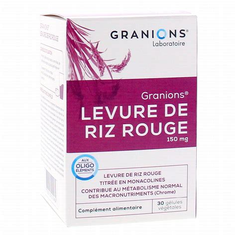 GRANIONS Les essentiels levure de riz rouge 150mg 30 gélules