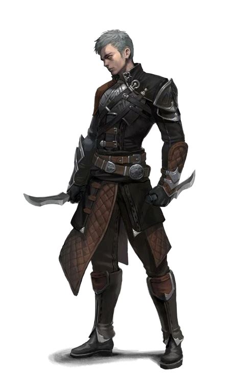 Male Human Knife Master Rogue Assassin - Pathfinder PFRPG DND D&D d20 fantasy Rpg Character ...