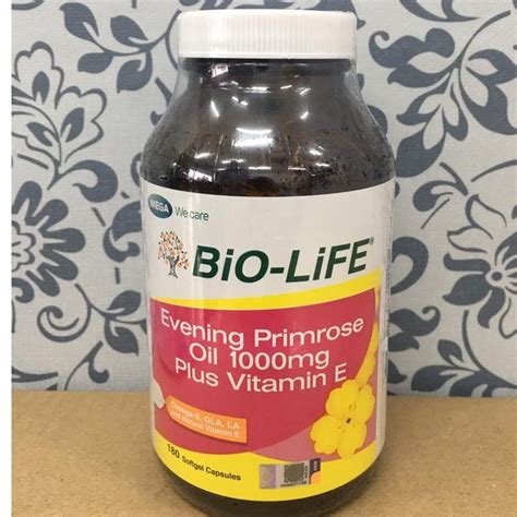 Bio Life Evening Primrose Oil Mg Plus Vitamin E Softgel Capsules