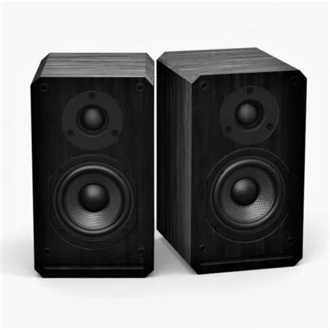 Roxel RBS300 Bookshelf Speaker Set 150W Black Wood Effect 2 X 75W