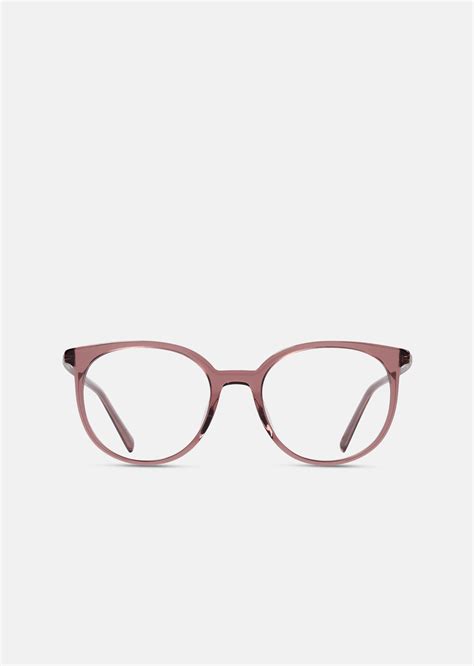 Damen Panto Brille Mit Transparentem Acetat Rahmen Rot ACCESSOIRES