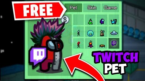 How To Get The TWITCH PET For FREE In Among Us Free Glitch Pet YouTube