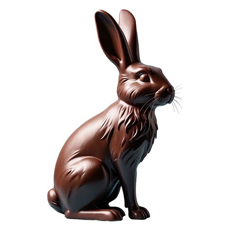 Ai Generated Chocolate Bunny Isolated On Transparent Background