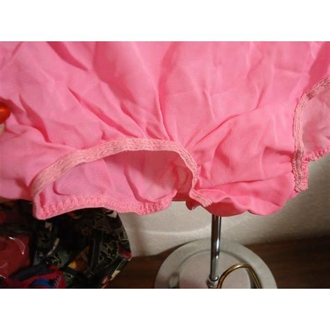 Nos Vtg 60s Bright Pink Nylon Panties Dbl Gusset No C… Gem