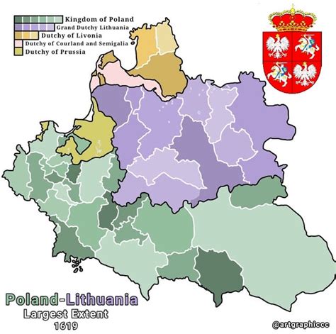 Polish Lithuanian Commonwealth At It S Largest Extent 1619 R Maps