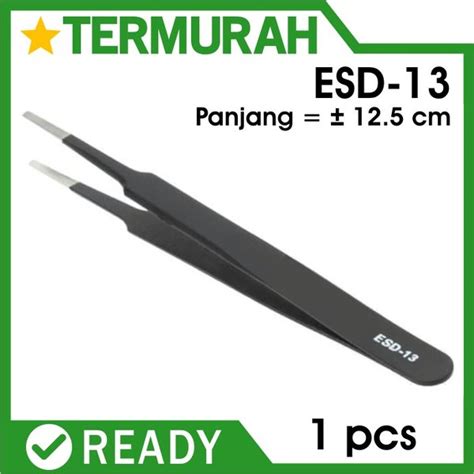 Jual Pinset Tweezer Lurus Tumpul ESD 13 ESD13 ESD 13 Tweezers Mirip