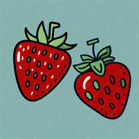 Premium Vector Strawberry Vector Illustration