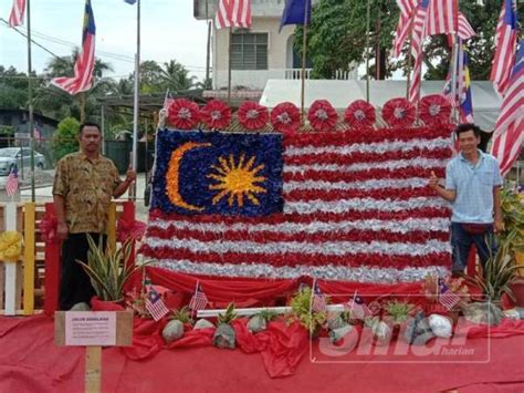 Contoh Kolaj Jalur Gemilang Hasil Jalur Gemilang Guna Tudung Botol