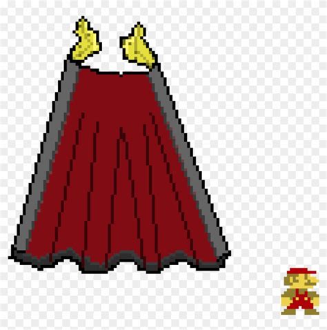 Doodle Cape Mario - Cape Pixel Art, HD Png Download - 1200x1100 ...