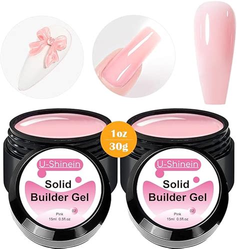 U Shinein Lot De Gels De Construction Solides Roses Pour Extensions D