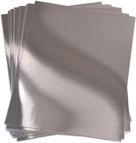 Truart Silver Card Stock Metallic Embossing Foil Sheets 8 X 12 Inches