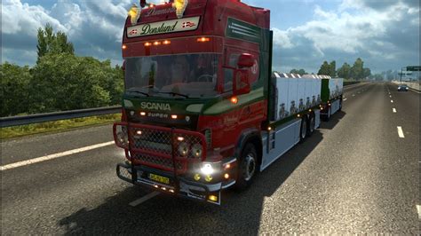 ETS2 V1 23 TEST DRIVE SCANIA R560 DONSLUND WITH TRAILER ADDON DLC