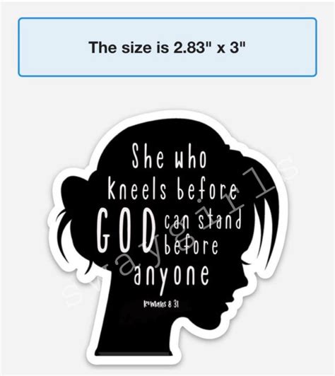 Christian Stickers She Who Kneels Before God Decal Etsy