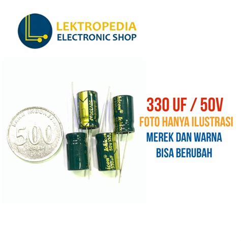 Jual Elco 330uf 50v Kapasitor 330 Uf Mikro 50 V Volt Elko 50volt