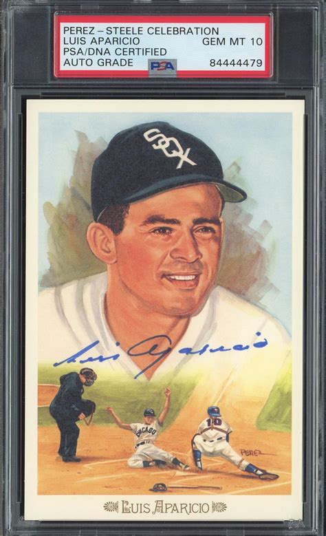 Luis Aparicio Autographed Perez Steele Celebration Psa Dna Auto