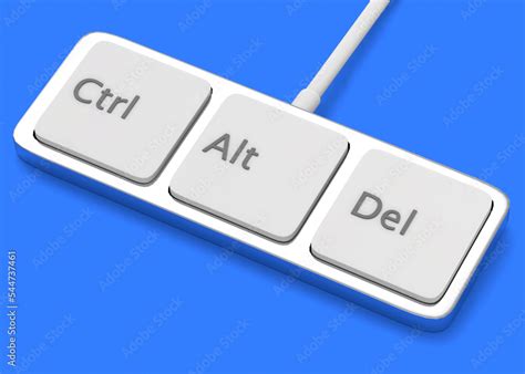 ctrl alt del minimal keyboard concept  stock illustration adobe