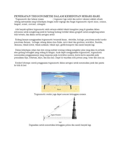 Penerapan Trigonometri Dalam Kehidupan Sehari Hari Pdf