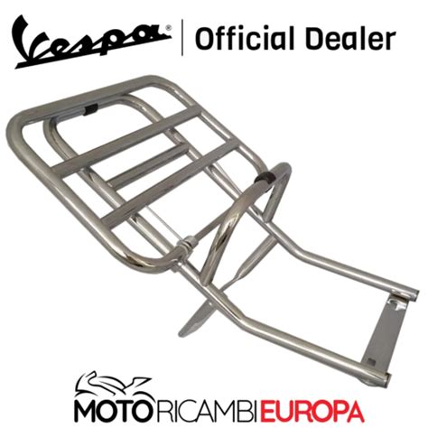 PORTAPACCHI POSTERIORE CROMATO CON RIBALTINA PER VESPA PX 125 150 200